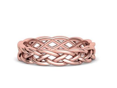 Braided  Celtic Ring  many finger sizes 3d model 0290