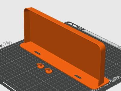 Pegboard Shelf 24cm with 1.2cm Railing