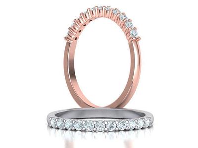 Diamond Band ring 2mm stones 3dmodel