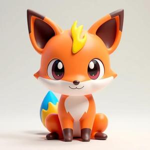 Minimates: Fiery fox with a tail tipped in flames