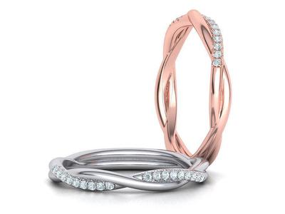 Gorgeous rope style twisted Band Ring 3dmodel