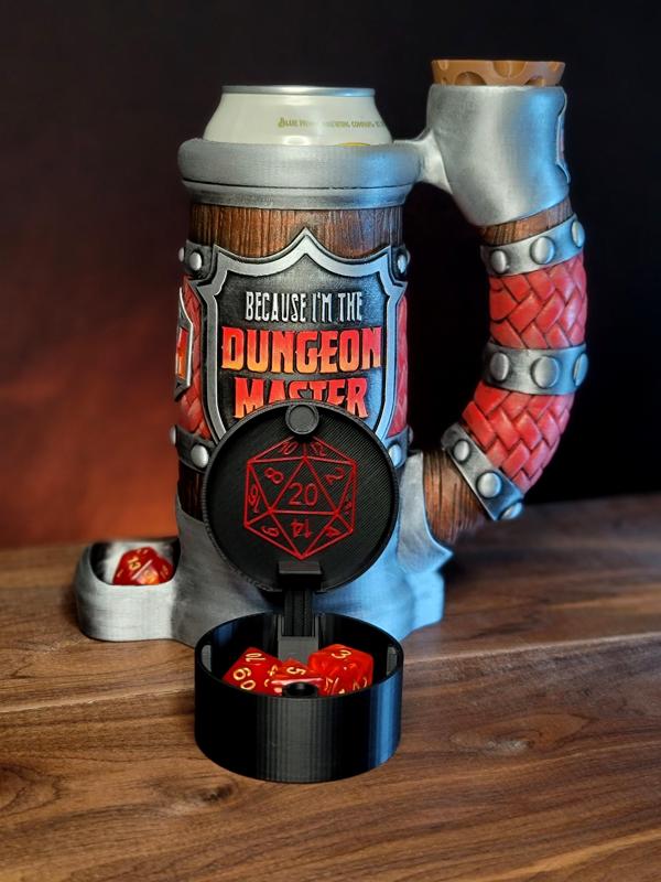 12oz DUNGEON MASTER  Dice Tower Can Cozy