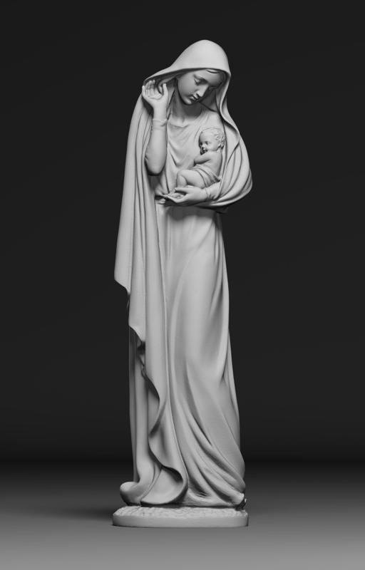 Virgin Mary and her boy child
