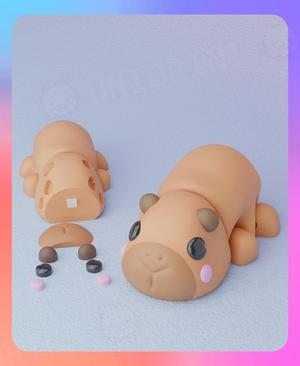 Flexi Capybara Keychain (Separated Parts)