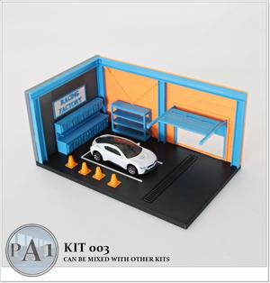 MINI GARAGE DIORAMA FOR 1/64 SCALE DIECASTS – MODEL 003