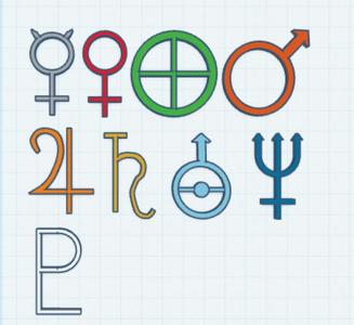 Planetary (and Pluto) symbols