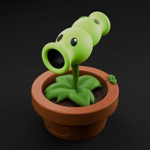 SplitPea Plants vs Zombies