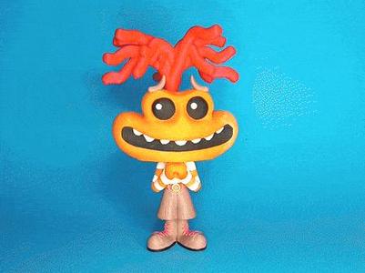 Anxiety Inside Out 2 Funko Pop Bobblehead STL + 3mf (colored version)