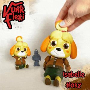 Animal Crossing Isabelle Flexi Print-In-Place + figure & keychain