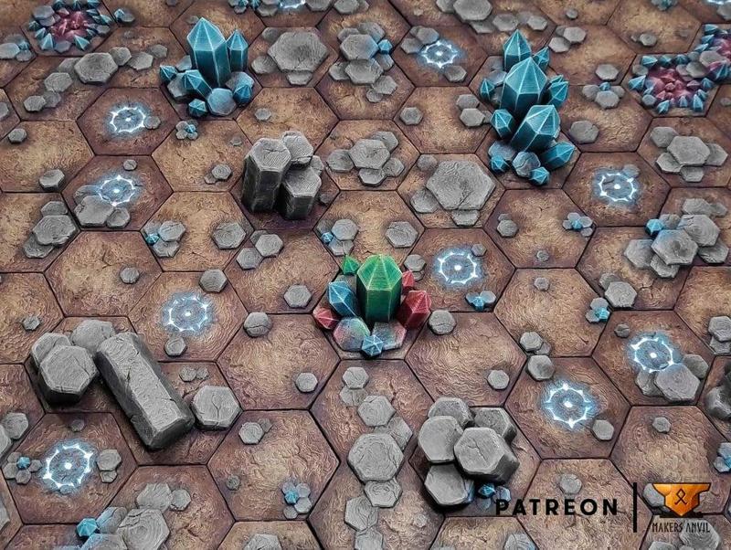 Modular hexagonal board – Cristal Fields