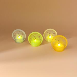 Retro LED Tea Light Candle Design with Halo – Cozy Ambiance, Decor, Holidays, Christmas