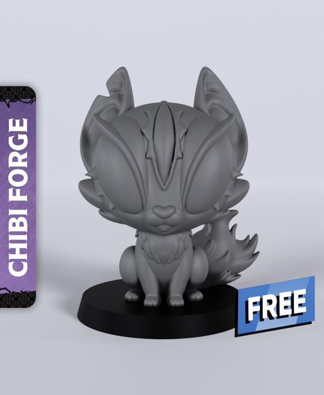 Chibi Blinking Cat – With Free Dragon – 5e DnD Inspired for RPG and Wargamers