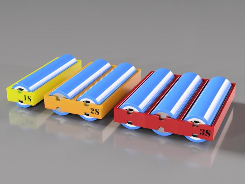 Simple 18650 battery holder - 1S 2S 3S 4S