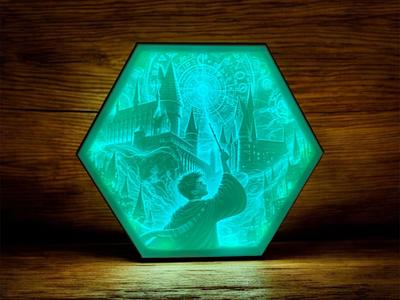 Hexagon Lamp LED RGB – Harry Potter 001