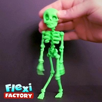Cute Flexi Print-in-Place Skeleton
