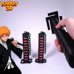 COLLAPSING KATANA – ICHIGO – BLEACH – (PRINT IN PLACE + ASSEMBLY VERSION)