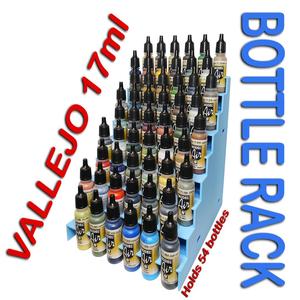 Vallejo 17ml Bottle Rack (25mm) for 54 bottles, one piece print.
