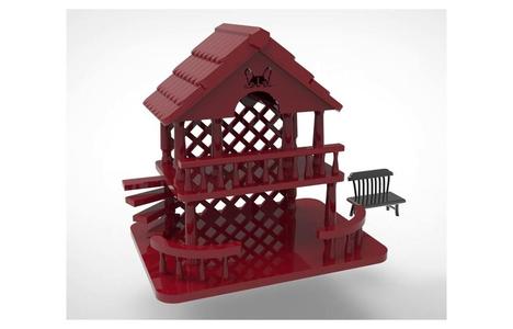 Dog Dollhouse Toy House Miniature