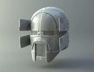 Damaged Sniper helmet – Knights of Ren – Star Wars universe
