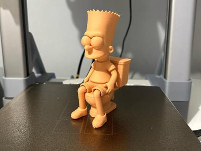 Bart Simpson Sitting On Toilet