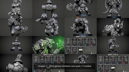 Chapter 4 – Mind games miniature core pack 3D Model Collection