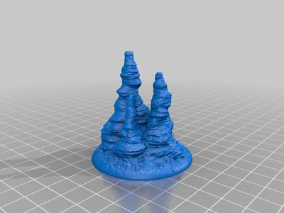 Triple Cave Columns Stalagmite