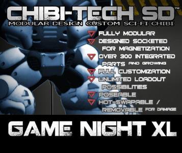 CHIBI TECH SD GAME NIGHT XL BUNDLE 3D Model Collection