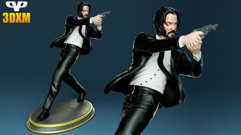 John Wick STL for 3D Printing ChibiSTL 3DXM