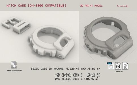 Watch case compatible with DW-6900