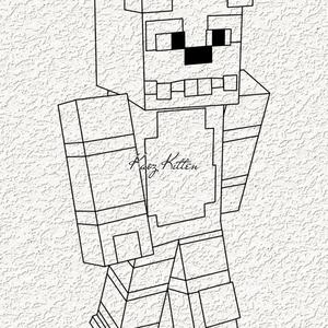 minecraft dog WALL ART