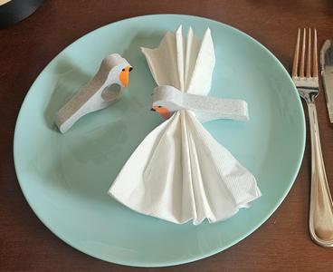 cute bird napkin ring holder