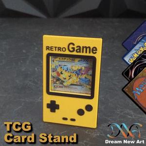 TCG Card Stand for Pokémon, Mtg, One Piece & Lorcana – With Interchangeable Design Front