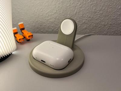 Apple Watch charger with Airpods tray