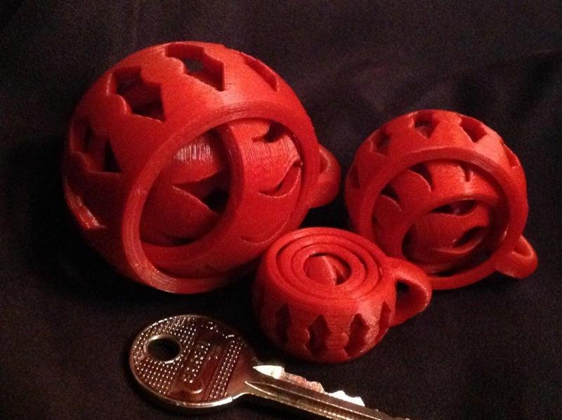 gyroscopic ” open-work ” keyring collection