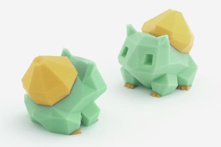 Low-Poly Bulbasaur – Multi and Dual Extrusion version