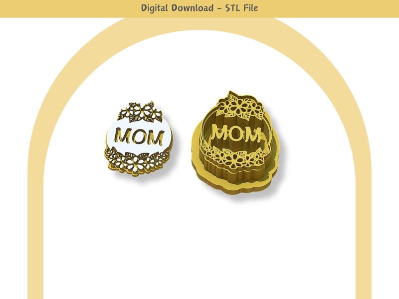 Polymer Clay Cutter STL File, Mom 05 Clay Cutters, Digital STL File