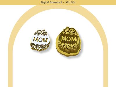 Polymer Clay Cutter STL File, Mom 05 Clay Cutters, Digital STL File