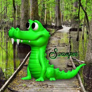 Prehistoric Swamp Alligator Sarco Figurine