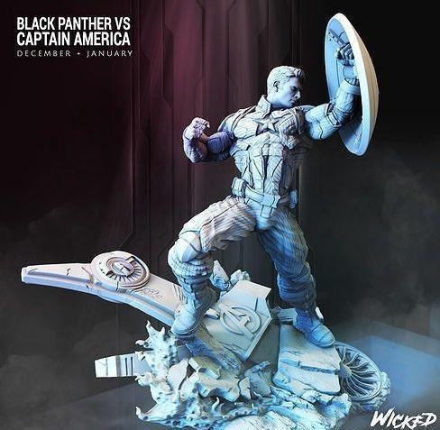 Wicked Marvel Captain America Civil War STLs ready for printing