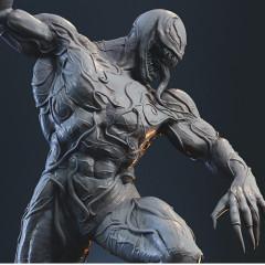 Venom in Diorama STL Files for 3D Printing | Assembly Model