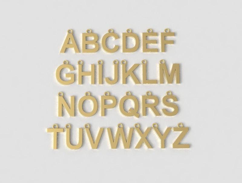 Alphabet 26 Letters Pendants – 10mm