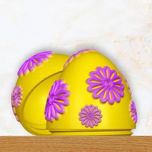 Flower Decorated Easter Egg Container – Screws Together – NO SUPPORTS