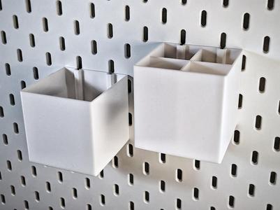 Large Square Containers for Ikea Skadis (8x8x8 cm)