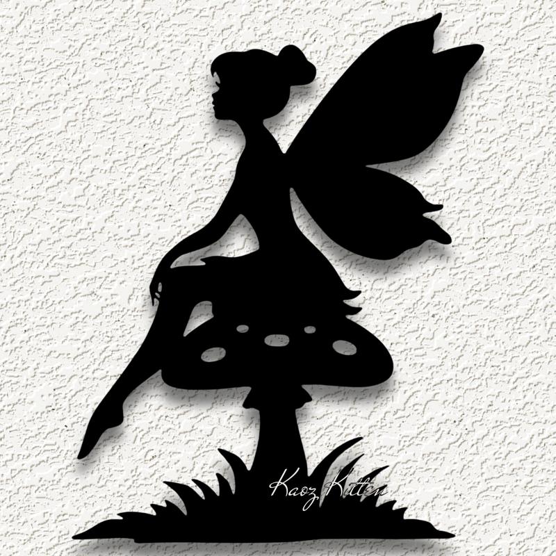 forest fairy butterfly wings mushroom wall art home decor