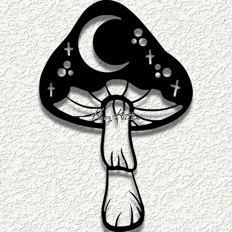 hippie mushroom wall art