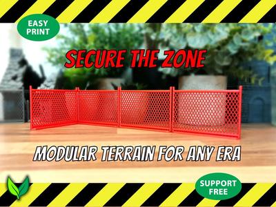 Chain Link Fence Set – 28mm Modular Scatter Terrain (FDM-Friendly)