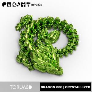 Articulated Dragon 006 – Crystallized – No supports – Print in place – STL
