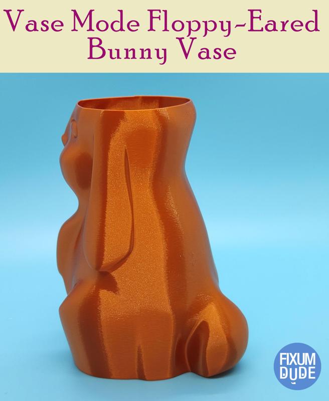 Floppy-Eared Bunny Spiral Vasemode Vase
