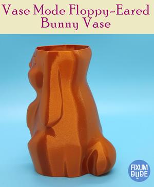 Floppy-Eared Bunny Spiral Vasemode Vase