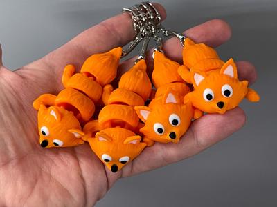 Cute Flexi Fox Keychain (Articulated)